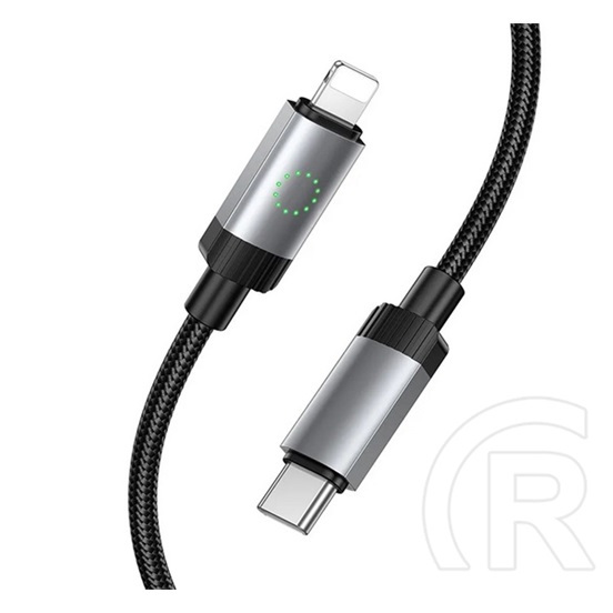 Hoco Apple iPhone 6 4.7  x117 adatkábel (usb - lightning, 27w, gyorstöltő, 100cm, led jelzés, cipőfűző) fekete