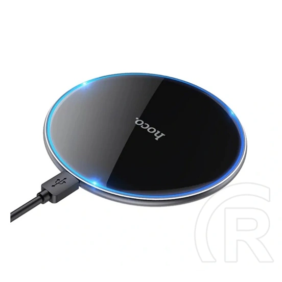 Hoco CW6 Pro asztali töltő (15w, wireless, LED fény, fekete)