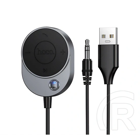 Hoco E150 bluetooth adapter (USB + 3,5 mm jack, v5.3, fekete)