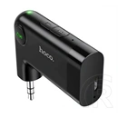 Hoco E53 bluetooth FM transzmitter (v5.3, microUSB aljzat, 3,5mm jack, mikrofon, fekete)