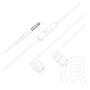Hoco Hoco bright fülhallgató sztereo (3.5mm jack, mikrofon, felvevő gomb) fehér