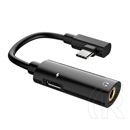 Hoco LS19 USB-C - USB-C + 3,5mm jack adapter (fekete)