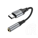 Hoco LS36 audió adapter kábel (3,5 mm jack aljzat - Type-C, fekete)