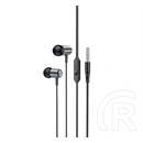 Hoco M108 fülhallgató sztereó (3,5 mm jack, mikrofon, felvevőgomb, hallójáratba dugható, sötétszürke)