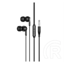 Hoco M124 fülhallgató sztereo (3,5 mm jack, mikrofon, felvevő gomb, fekete)