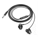 Hoco M125 fülhallgató sztereo (3,5 mm jack, mikrofon, felvevő gomb, fekete)