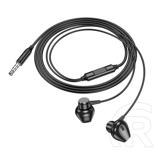 Hoco M125 fülhallgató sztereo (3,5 mm jack, mikrofon, felvevő gomb, fekete)