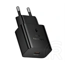 Hoco N76 hálózati töltő Type-C aljzat (25W, GaN, PD gyorstöltő, fekete)