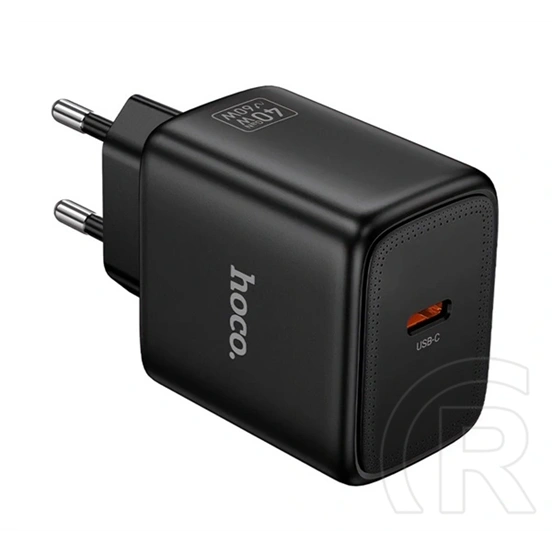 Hoco N83 hálózati töltő type-c aljzat (60w, gan, PD gyorstöltő 3.0, fekete)