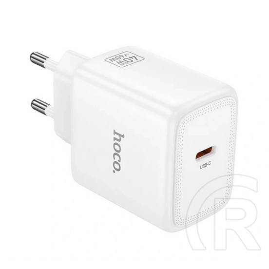 Hoco N83 hálózati töltő type-c aljzat (60w, gan, pd gyorstöltő 3.0, fehér)