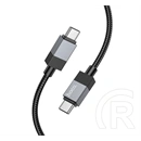 Hoco U110 adatkábel (USB-C - USB-C, 60W, PD gyorstöltő, 100 cm, fekete)