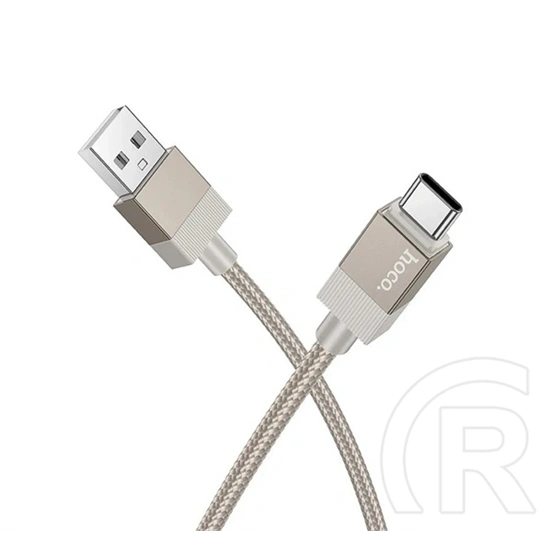 Hoco X110 adatkábel (USB - Type-C, 15W, QC gyorstöltés, cipőfűző, 100cm, arany)