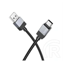 Hoco X110 adatkábel (USB - type-c, 15W, gyorstöltő, cipőfűző, 100cm, fekete)