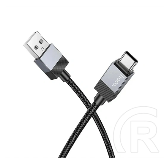 Hoco X110 adatkábel (USB - type-c, 15W, gyorstöltő, cipőfűző, 100cm, fekete)