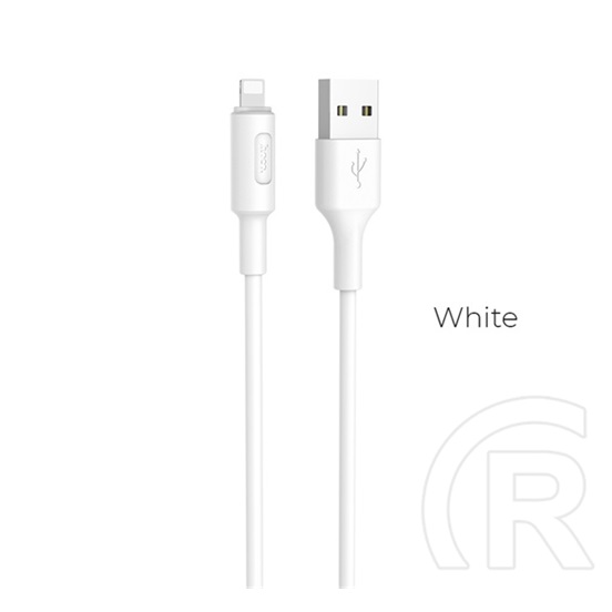 Hoco X25 adat-és töltőkábel (USB-A / Lightning, 1 m, fehér)