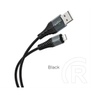 Hoco X38 adatkábel (USB - lightning, 2.4A, gyorstöltés, törésgátló, 100cm, fekete)