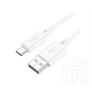 Hoco X88 adatkábel (USB - Type-C, 3A, gyorstöltő, 100 cm, fehér)