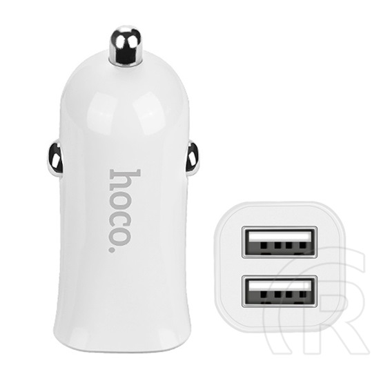 Hoco Z12 dual USB autós töltő 2,4A (fehér)