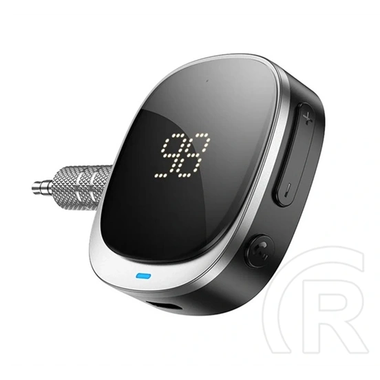 Hoco adapter (Bluetooth v5.3, Type-C aljzat, 3,5 mm jack, LED kijelző, 250 mAh, 10-12 óra, fekete)