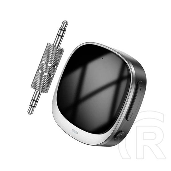 Hoco adapter (Bluetooth v5.3, Type-C aljzat, 3,5 mm jack, LED kijelző, 250 mAh, 10-12 óra, fekete)