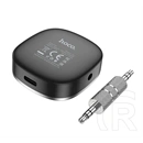 Hoco adapter (Bluetooth v5.3, Type-C aljzat, 3,5 mm jack, LED kijelző, 250 mAh, 10-12 óra, fekete)