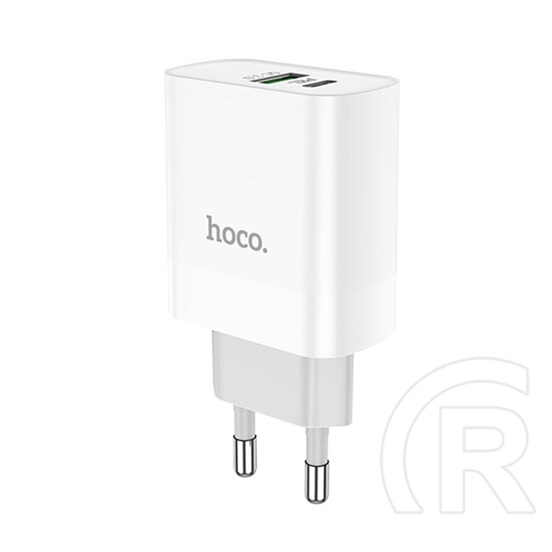 Hoco c80a rapido hálózati töltő usb aljzat (5v / 3000ma, 20w, pd gyorstöltés támogatás, qc 3.0) fehér