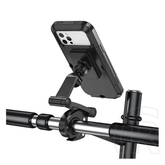 Hoco ca101 kerékpáros és motoros telefontartó (kormányra rögzíthető, állítható kar, 4.5-7" méret, ipx4) fekete