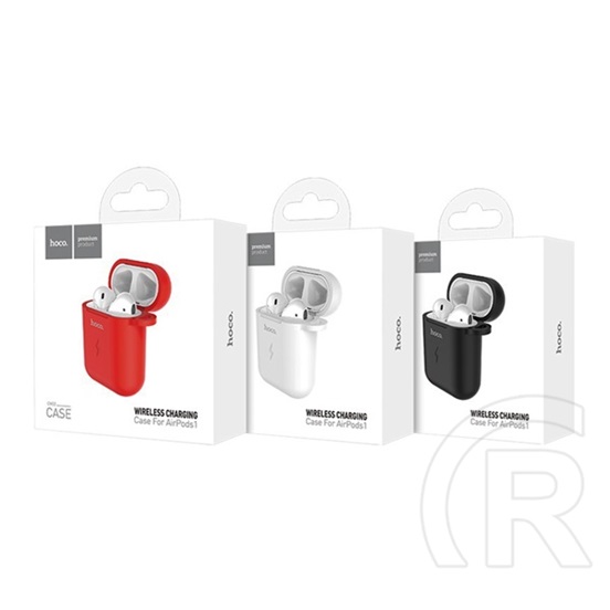 Hoco cw22 töltőtok (5v/500 mah, vezeték nélküli töltés, qi wireless) Apple airpods piros