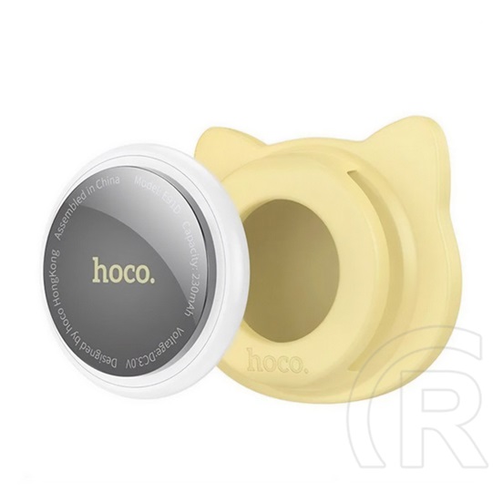 Hoco e91d bluetooth nyomkövető (kulcstartóra, táskára, valós idejű nyomkövetés, ios kompatibilis + szilikon tok) bézs