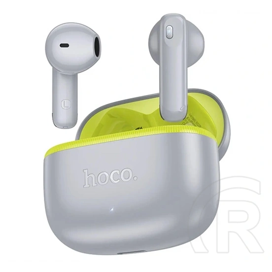 Hoco eq28 bluetooth fülhallgató sztereo (v5.4, tws, mikrofon, aktív zajszűrő + töltőtok) világosszürke