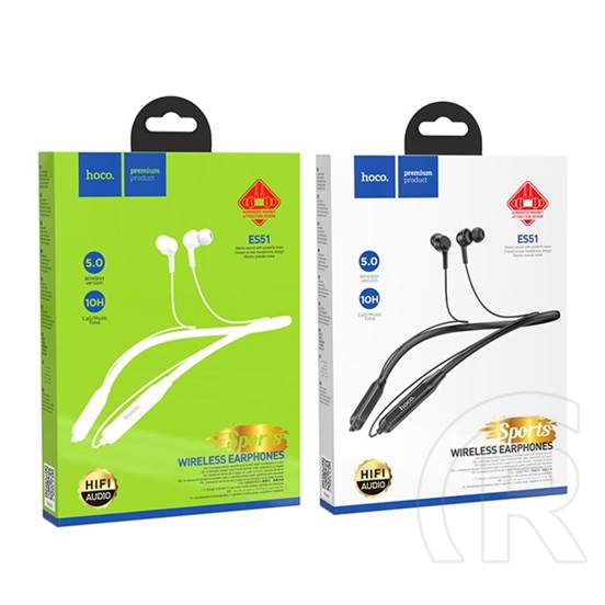 Hoco es51 bluetooth fülhallgató sztereo (v5.0, nyakba akasztható mágneses, mikrofon, sport) fekete