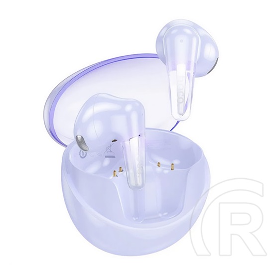 Hoco ew202 bluetooth fülhallgató sztereo (v5.4, tws, mikrofon + töltőtok) lila