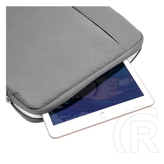 Hoco gt7 tok fekvő, bőr hatású laptop/notebook/tablet (univerzális, 16" méret) sötétszürke