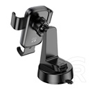 Hoco h81 autós tartó (műszerfalra, tapadókorongos, gravitációs, 6.1-7" méret) fekete