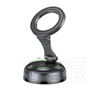 Hoco h92 autós tartó (műszerfalra, tapadókorongos, mágneses, 360°, összehajtható) fekete