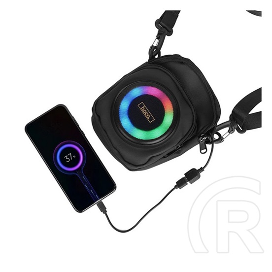 Hoco hc41 bluetooth hangszóró (v5.4, 2500mah belső akku, kártyaolvasó, kézitáska, vállpánt, led) fekete