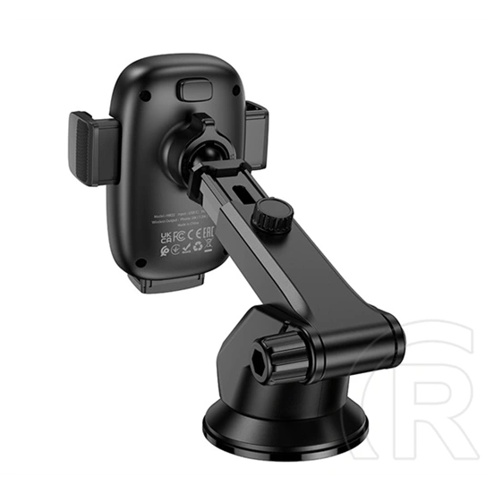 Hoco hw32 autós tartó (15w, műszerfalra, automata, tapadókorongos, wireless, gyorstöltő, 4.5-7" méret) fekete