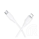 Hoco iPhone 14 Plus  x124 adatkábel (type-c - lightning, 27w, gyorstöltő, 100cm) fehér
