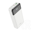 Hoco j102a vésztöltő usb+type-c+microusb aljzat (20000mah, 20w, 3a, pd gyorstöltő, led kijelző) fehér