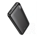 Hoco j128 vésztöltő 2 usb+type-c aljzat (10000mah, 2a, led jelzés) fekete