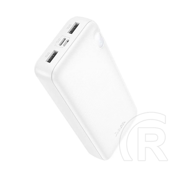 Hoco j128a vésztöltő 2 usb aljzat (20000mah, 2a, led jelzés) fehér