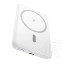 Hoco j140a vésztöltő type-c aljzat (5000mah, 20w, pd gyorstöltő 3.0, wireless, magsafe) fehér