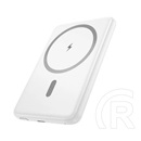 Hoco j140a vésztöltő type-c aljzat (5000mah, 20w, pd gyorstöltő 3.0, wireless, magsafe) fehér