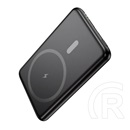 Hoco j140a vésztöltő type-c aljzat (5000mah, 20w, pd gyorstöltő 3.0, wireless, magsafe) fekete