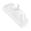 Hoco j147 vésztöltő type-c aljzat (3000mah, 2a, gyorstöltő, led jelző, lightning csatlakozó) fehér