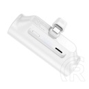 Hoco j147 vésztöltő type-c aljzat (3000mah, 2a, gyorstöltő, led jelző, lightning csatlakozó) fehér