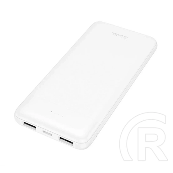 Hoco j153 vésztöltő 2 usb+type-c+microusb aljzat (10000mah, 10w, gyorstöltő, led jelzés) fehér