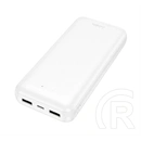 Hoco j153a vésztöltő 2 usb+type-c aljzat (20000mah, 10w, led jelzés) fehér