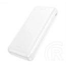 Hoco j153a vésztöltő 2 usb+type-c aljzat (20000mah, 10w, led jelzés) fehér