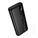 Hoco j158 pro vésztöltő 2 usb+type-c aljzat (10000mah, 22.5w, pd gyorstöltő, led kijelző) fekete